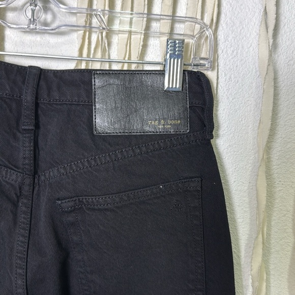 Rag & Bone Black Tapered Leg Slim Boyfriend Jeans Size 24 - Picture 13 of 15